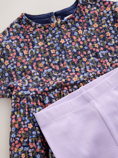 Navy Floral Top and Legging Set (3mths-7yrs)