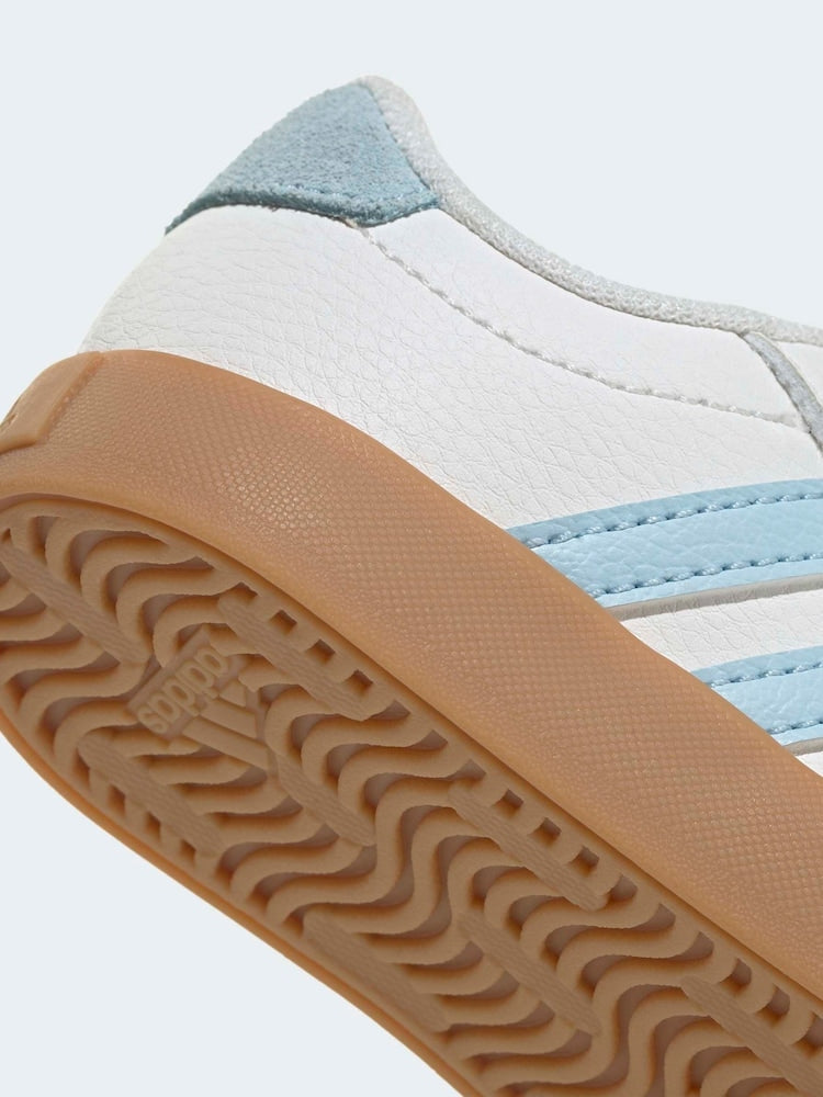 adidas White/Blue VL Court 3.0 Hook and Loop Infant Trainers