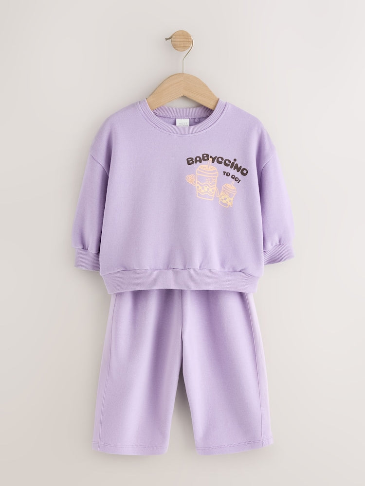 Lilac Babychino Crew Neck Sweatshirt and Barrel