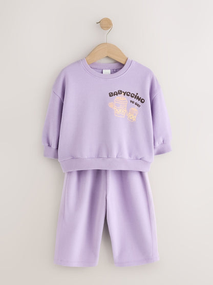 Lilac Babychino Crew Neck Sweatshirt and Barrel