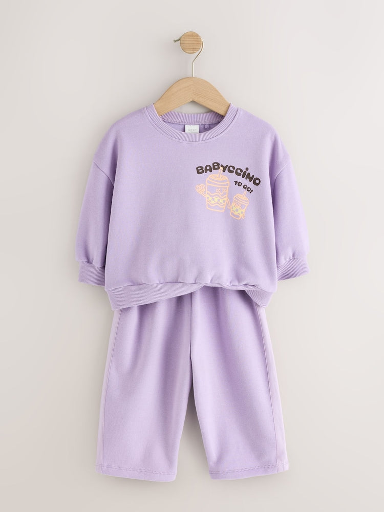 Lilac Babychino Crew Neck Sweatshirt and Barrel