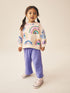 Light Purple Rainbow Sweatshirt and Wide Leg Joggers Set (3mths-7yrs) - Light Purple Rainbow / 12-18 Months (80-86cm)