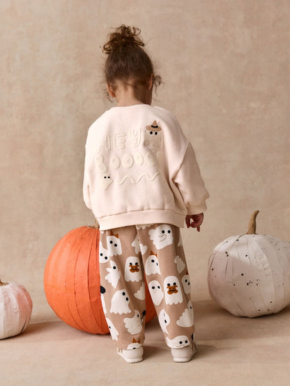 Beige Ghost Sweatshirt and Barrel Set (3mths-7yrs) - Beige Ghost Sweatshirt and Barrel / 12-18 Months (80-86cm)