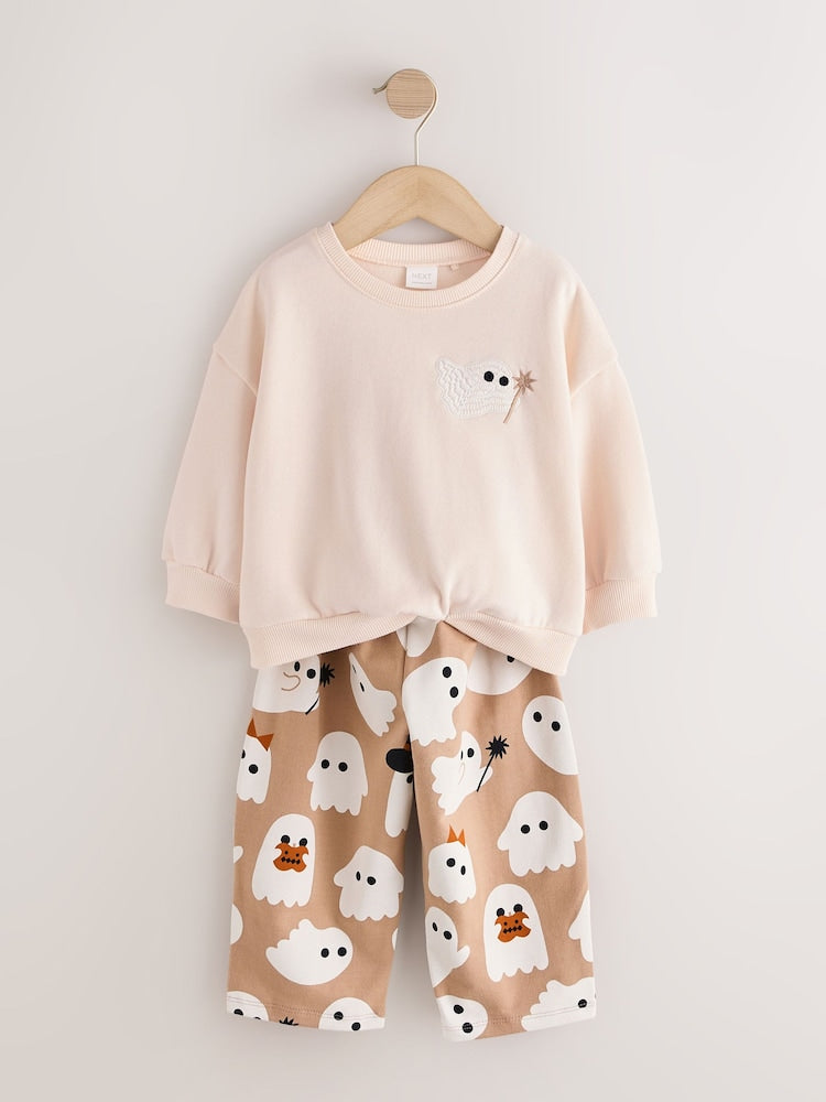 Beige Ghost Sweatshirt and Barrel