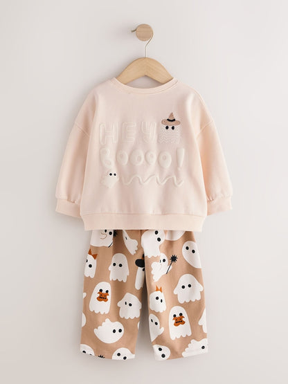 Beige Ghost Sweatshirt and Barrel