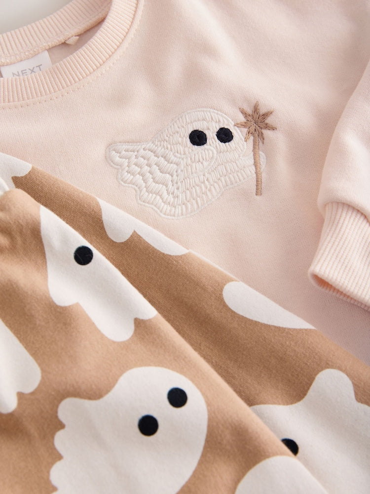 Beige Ghost Sweatshirt and Barrel