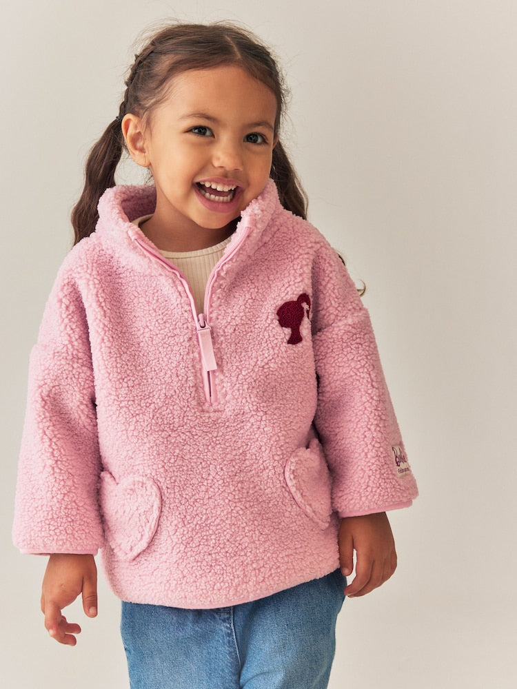 Pink Barbie Half Zip Fleece (3mths-7yrs)