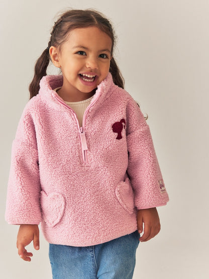 Pink Barbie Half Zip Fleece (3mths-7yrs)