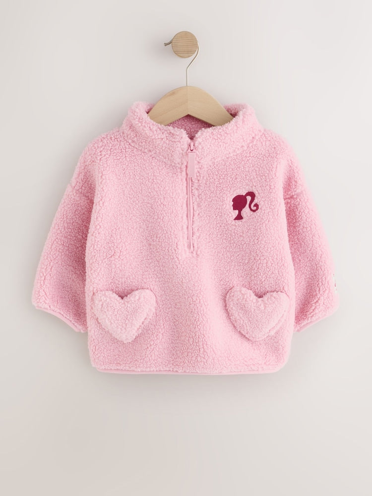 Pink Barbie Half Zip Fleece (3mths-7yrs)