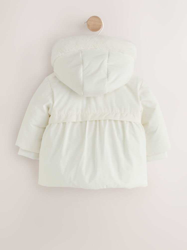 White Puffer Baby Jacket (0mths-2yrs)