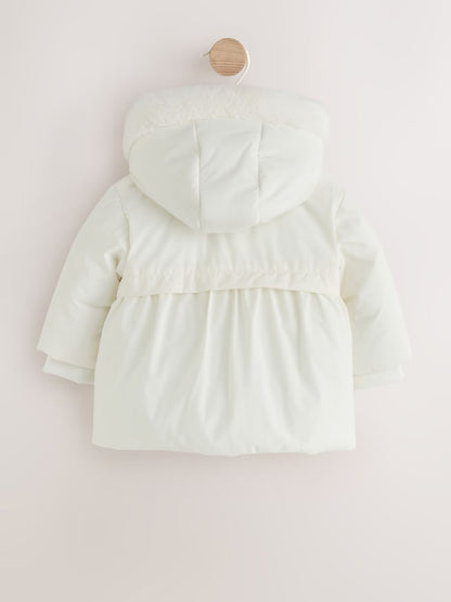 White Puffer Baby Jacket (0mths-2yrs)