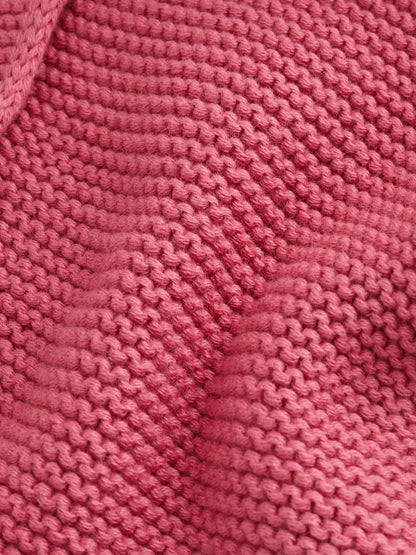 Raspberry Pink Hooded Knitted Baby Cardigan (0mths-2yrs) - Size 50cm (First Size)