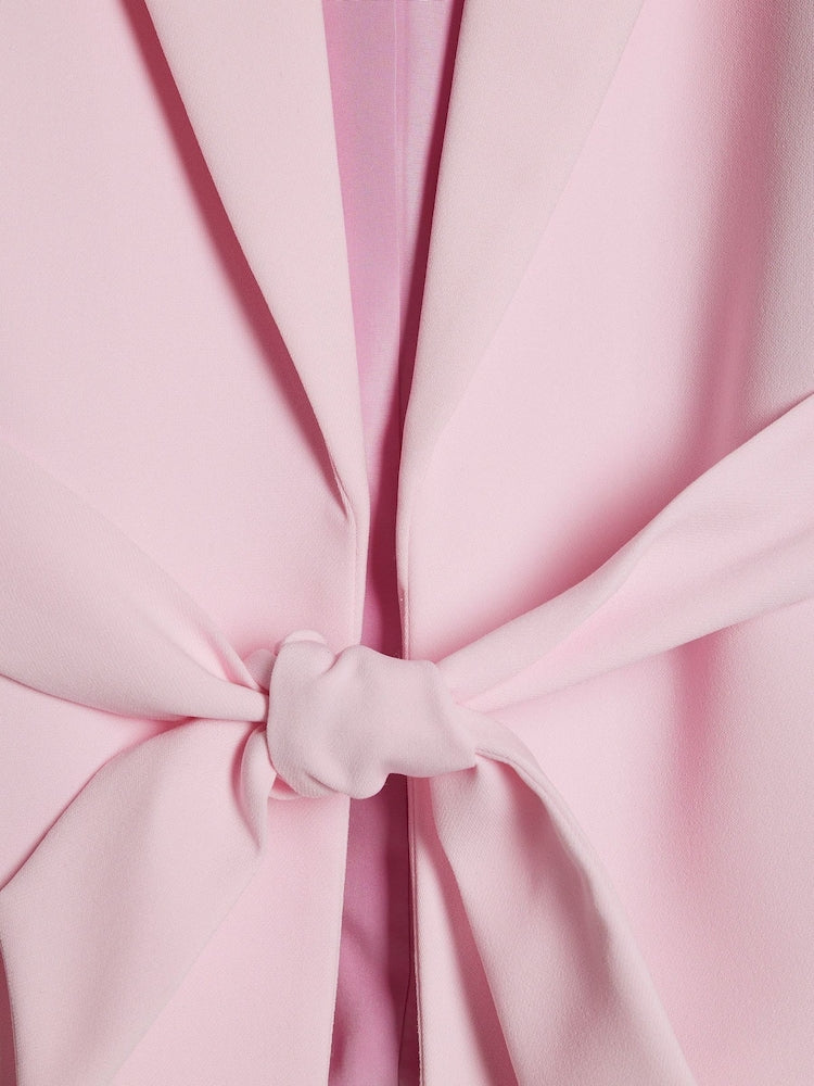 River Island Pink Sleeveless Blazer &amp; Pleated Trousers Set