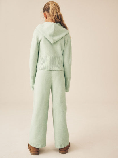Green Knitted Hoodie &amp; Trousers Set (3-16yrs)