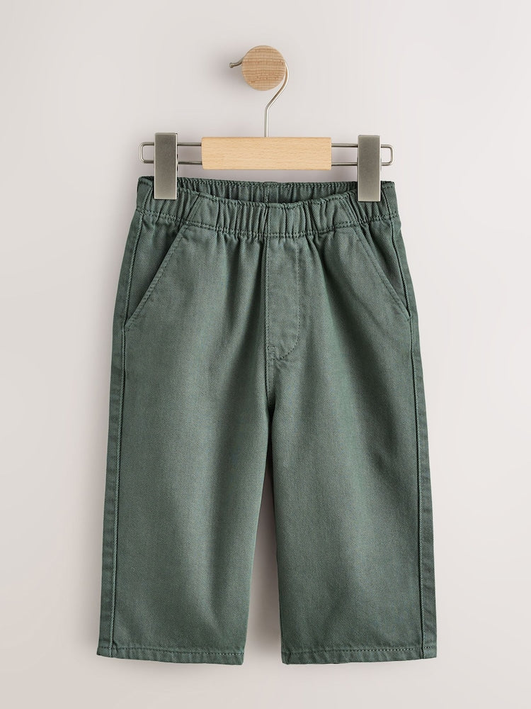 Dark Green Pull On Wide Trousers (3mths-7yrs) - Dark Green Pull On Wide / 12-18 Months (80-86cm)