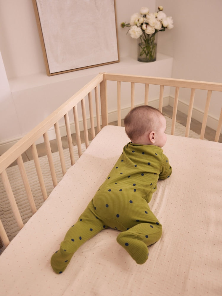 Green Floral Wrap Baby Sleepsuits 4 Pack (0mths-2yrs)