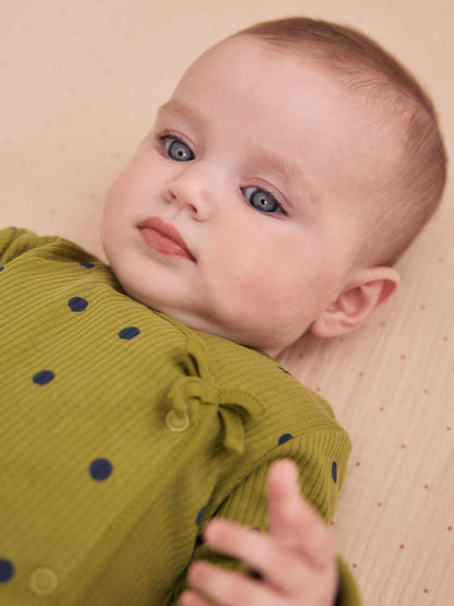 Green Floral Wrap Baby Sleepsuits 4 Pack (0mths-2yrs)