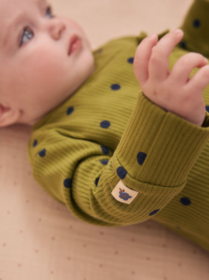 Green Floral Wrap Baby Sleepsuits 4 Pack (0mths-2yrs)