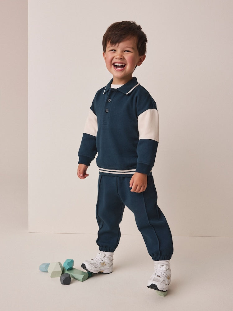 Neutral Polo Joggers Set (3mths-7yrs) - Neutral Polo / 12-18 Months (80-86cm)