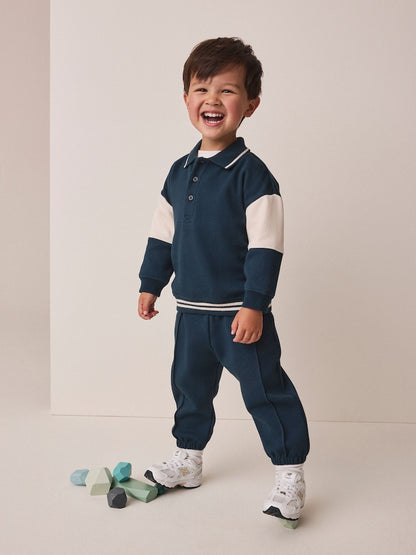 Neutral Polo Joggers Set (3mths-7yrs) - Neutral Polo / 12-18 Months (80-86cm)