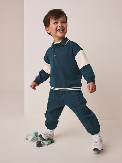 Neutral Polo Joggers Set (3mths-7yrs)