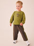 Olive Green Crew Neck Joggers Set (3mths-7yrs)