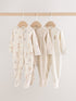 Neutral Animal Baby Sleepsuits 3 Pack (0-2yrs) - Up to 1 Month (50-56cm)