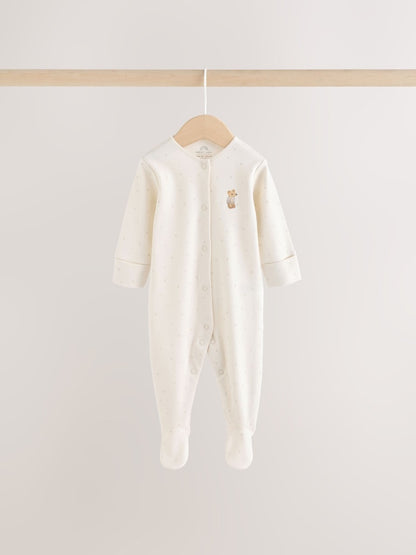 Neutral Animal Baby Sleepsuits 3 Pack (0-2yrs)