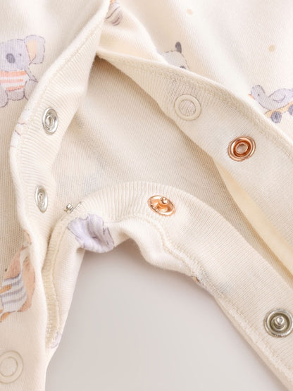 Neutral Animal Baby Sleepsuits 3 Pack (0-2yrs)