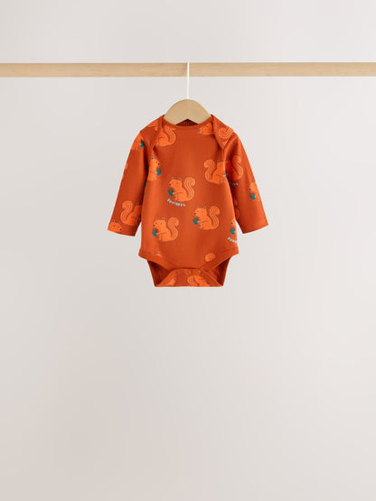 Bright Animal Long Sleeve Bodysuits 5 Pack