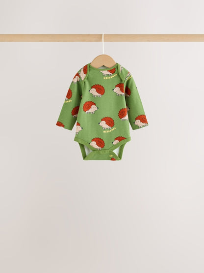 Bright Animal Long Sleeve Bodysuits 5 Pack