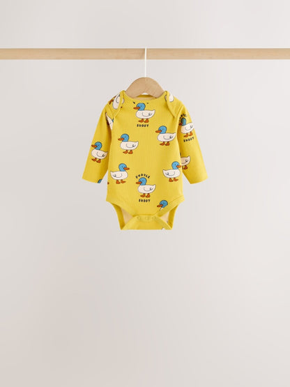 Bright Animal Long Sleeve Bodysuits 5 Pack