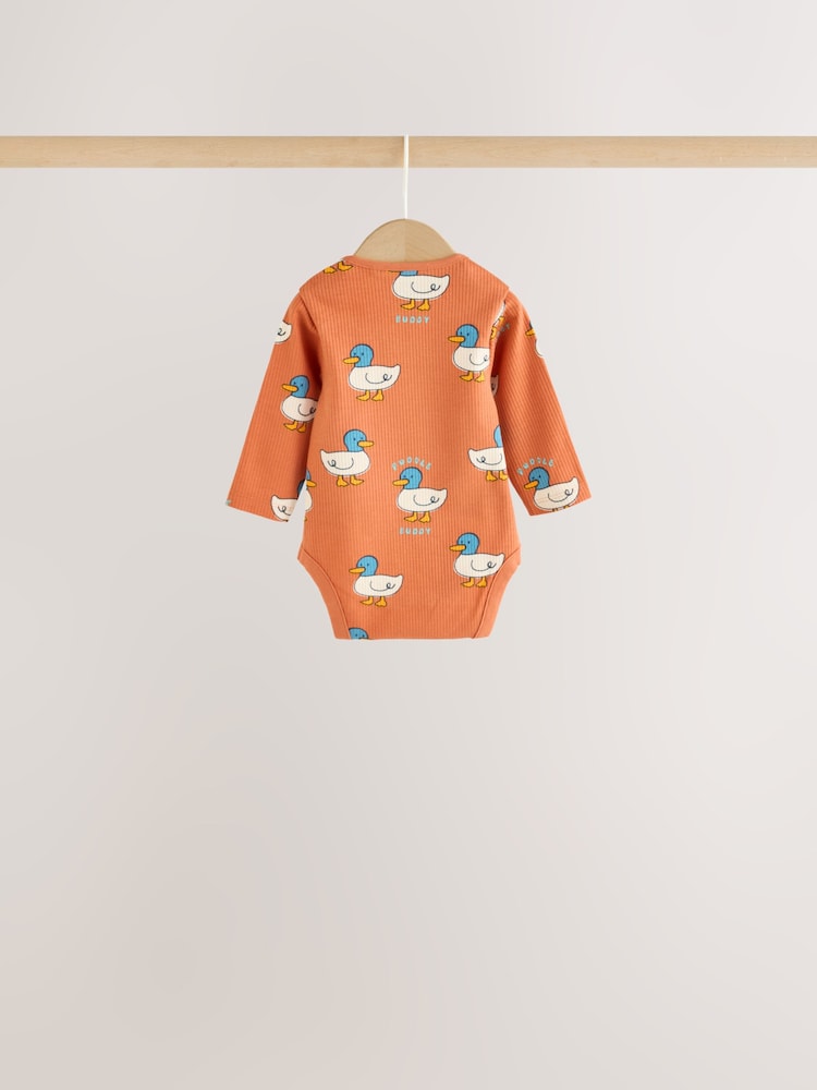Bright Animal Long Sleeve Bodysuits 5 Pack