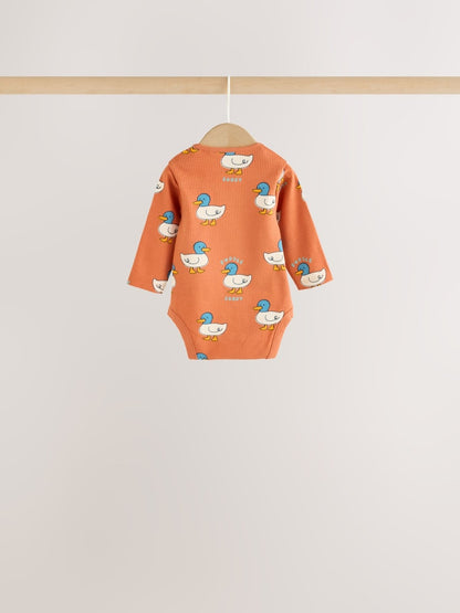 Bright Animal Long Sleeve Bodysuits 5 Pack