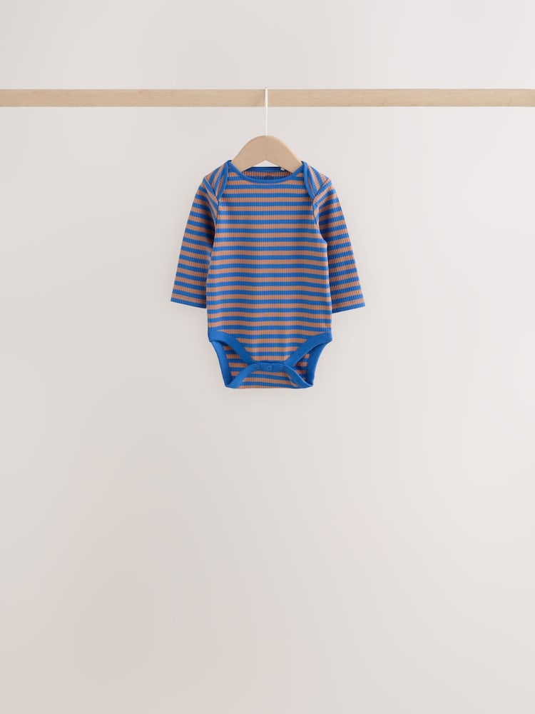 Multi Stripe Long Sleeve Bodysuits 5 Pack