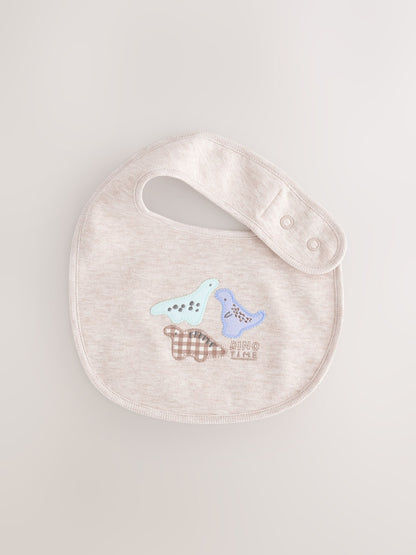 Neutral Dinosaur Baby Bibs 3 Pack