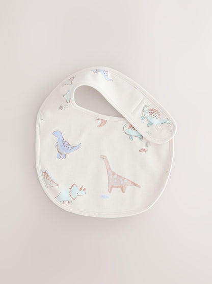 Neutral Dinosaur Baby Bibs 3 Pack