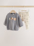 Grey Dogs Baby Sweatshirt and Leggings Set (0mths-2yrs) - Grey Dogs / Up to 1 Month (50-56cm)