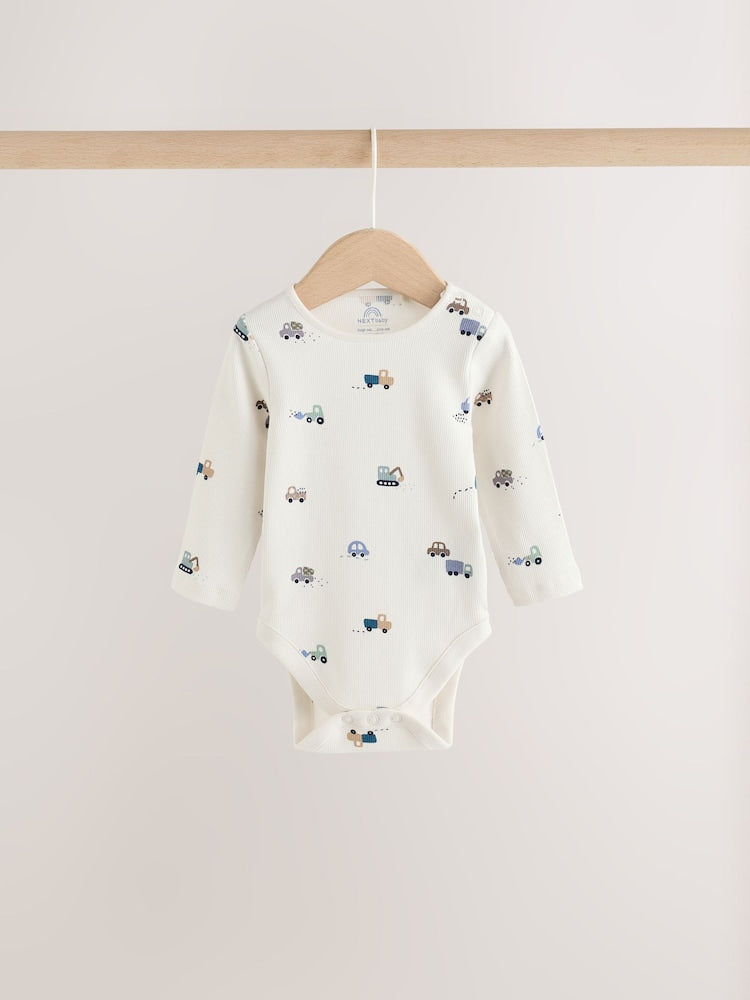 Blue Transport Baby Knitted Cardigan, Bodysuit and Leggings Set (0mths-2yrs)