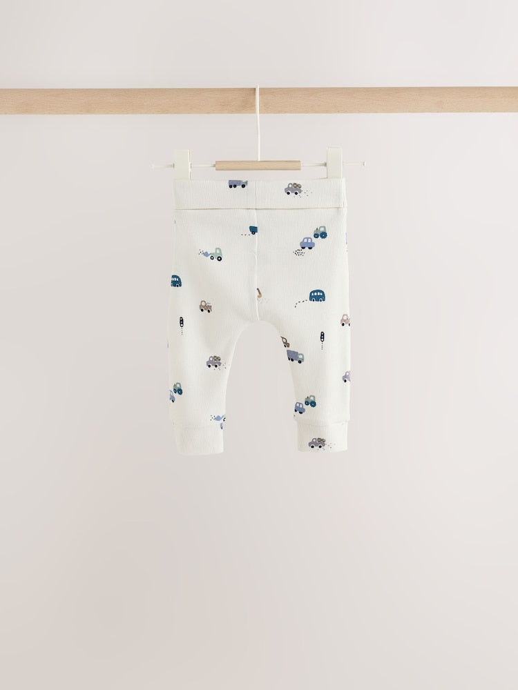 Blue Transport Baby Knitted Cardigan, Bodysuit and Leggings Set (0mths-2yrs)
