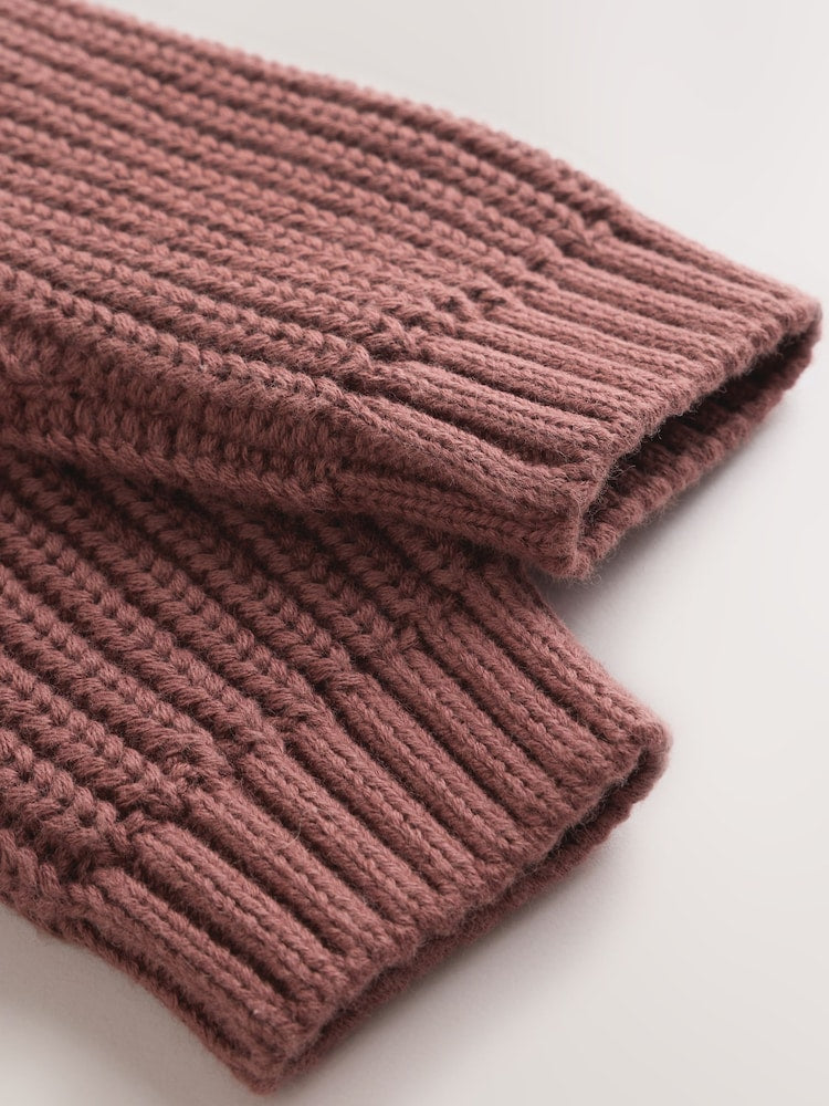 Chocolate Brown Baby Cable Knit Jumper and Leggings Set (0mths-2yrs)
