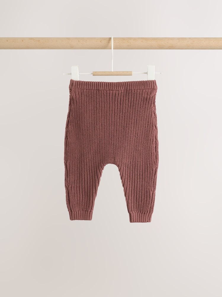 Chocolate Brown Baby Cable Knit Jumper and Leggings Set (0mths-2yrs)