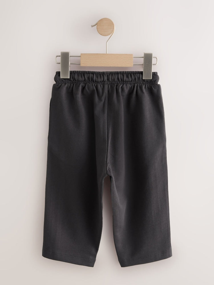 Charcoal Grey Wide Leg Side Stripe Joggers (3mths-7yrs) - Size 3-6 Months (62-68cm)