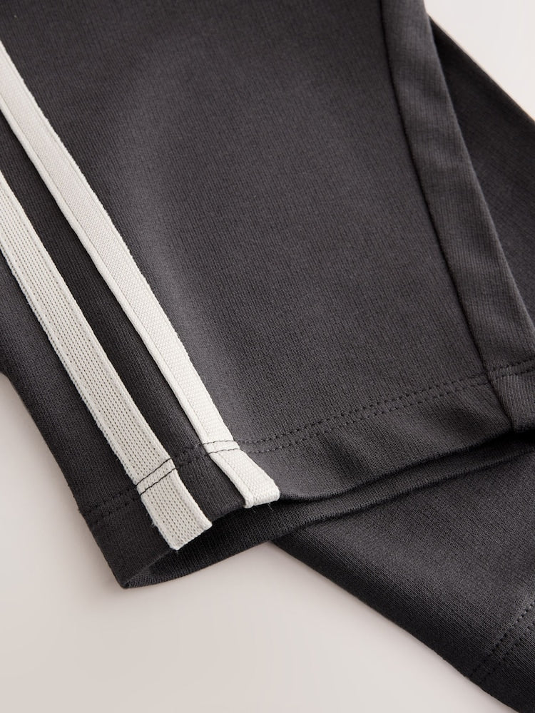 Charcoal Grey Wide Leg Side Stripe Joggers (3mths-7yrs) - Size 3-6 Months (62-68cm)