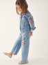 Monsoon Blue Sequin Floral Embroidered Wide Leg Jeans - Monsoon Blue Sequin Floral Embroidered Wide Leg / 12-13 Years (152-158cm)
