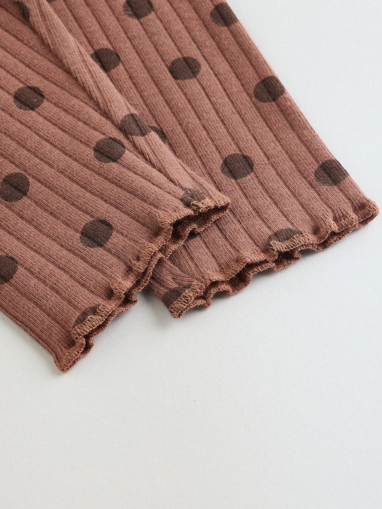 Chocolate Brown Spot Sweat Top and Leggings Set (0mths-2yrs)