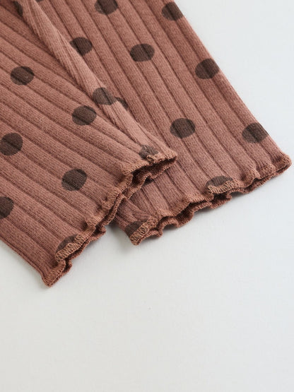 Chocolate Brown Spot Sweat Top and Leggings Set (0mths-2yrs)