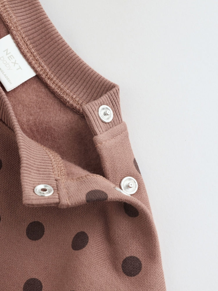 Chocolate Brown Spot Sweat Top and Leggings Set (0mths-2yrs)