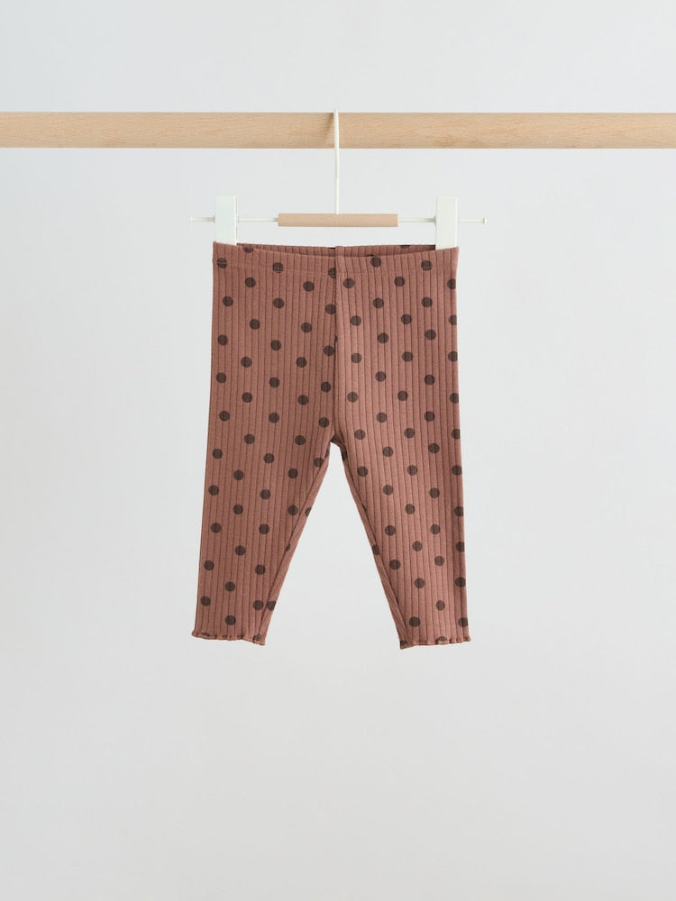Chocolate Brown Spot Sweat Top and Leggings Set (0mths-2yrs)