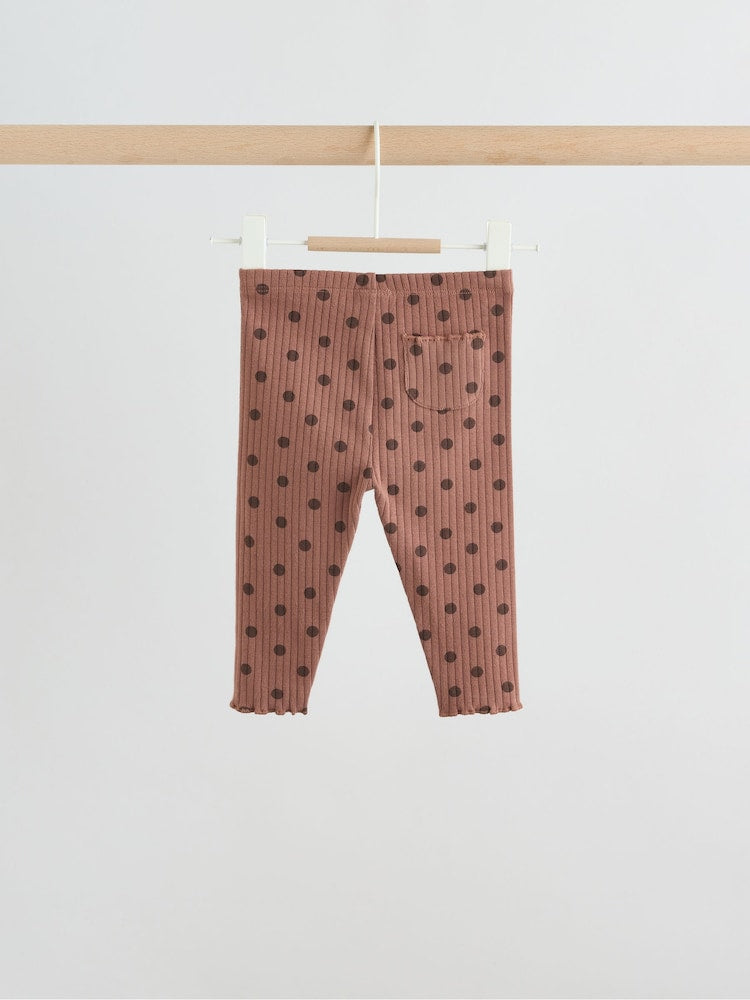 Chocolate Brown Spot Sweat Top and Leggings Set (0mths-2yrs)